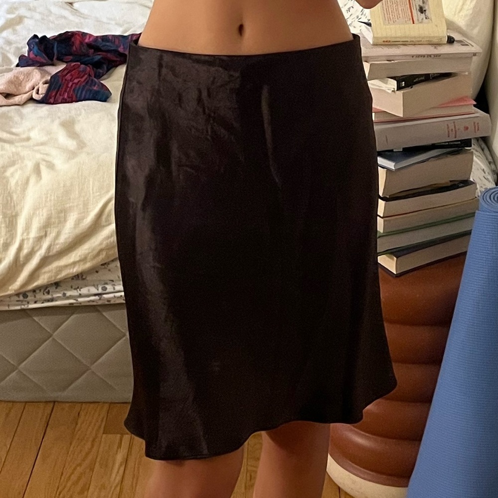 Brown midi skirt